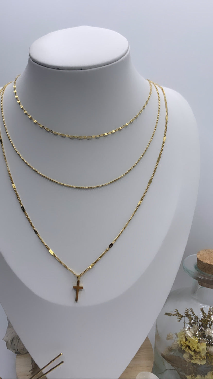 Collier CRISTINE triple doré