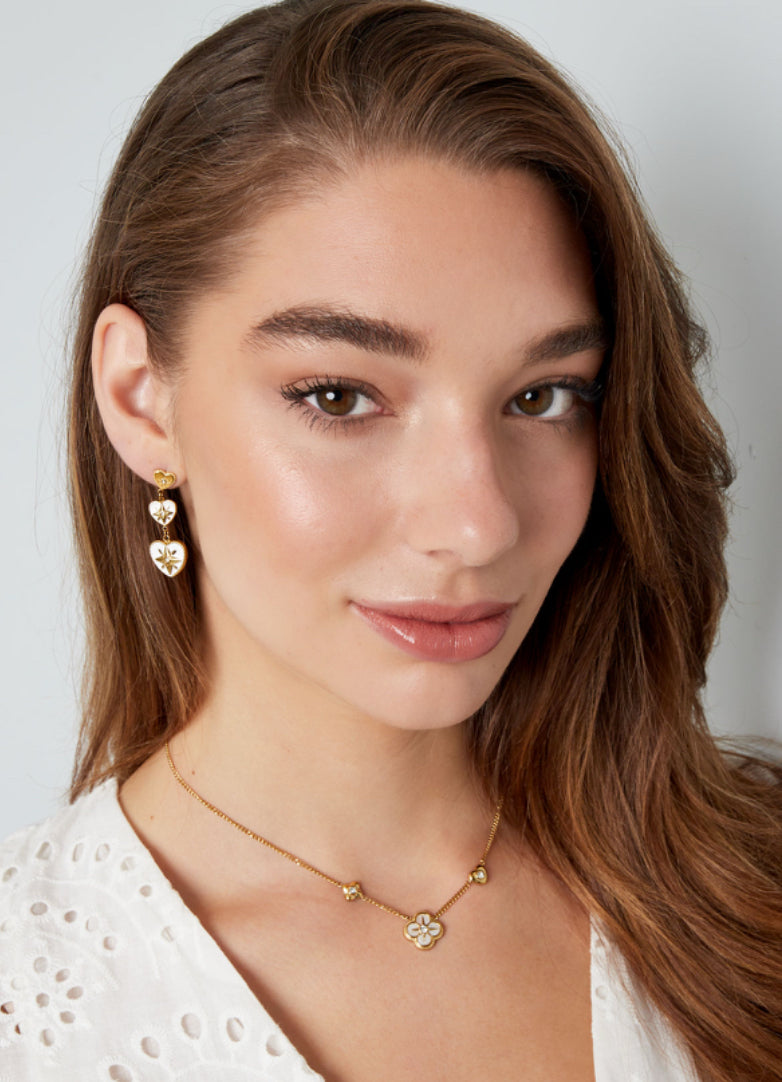 Boucle d'oreille 3 COEURS (disponible en vert et en blanc)