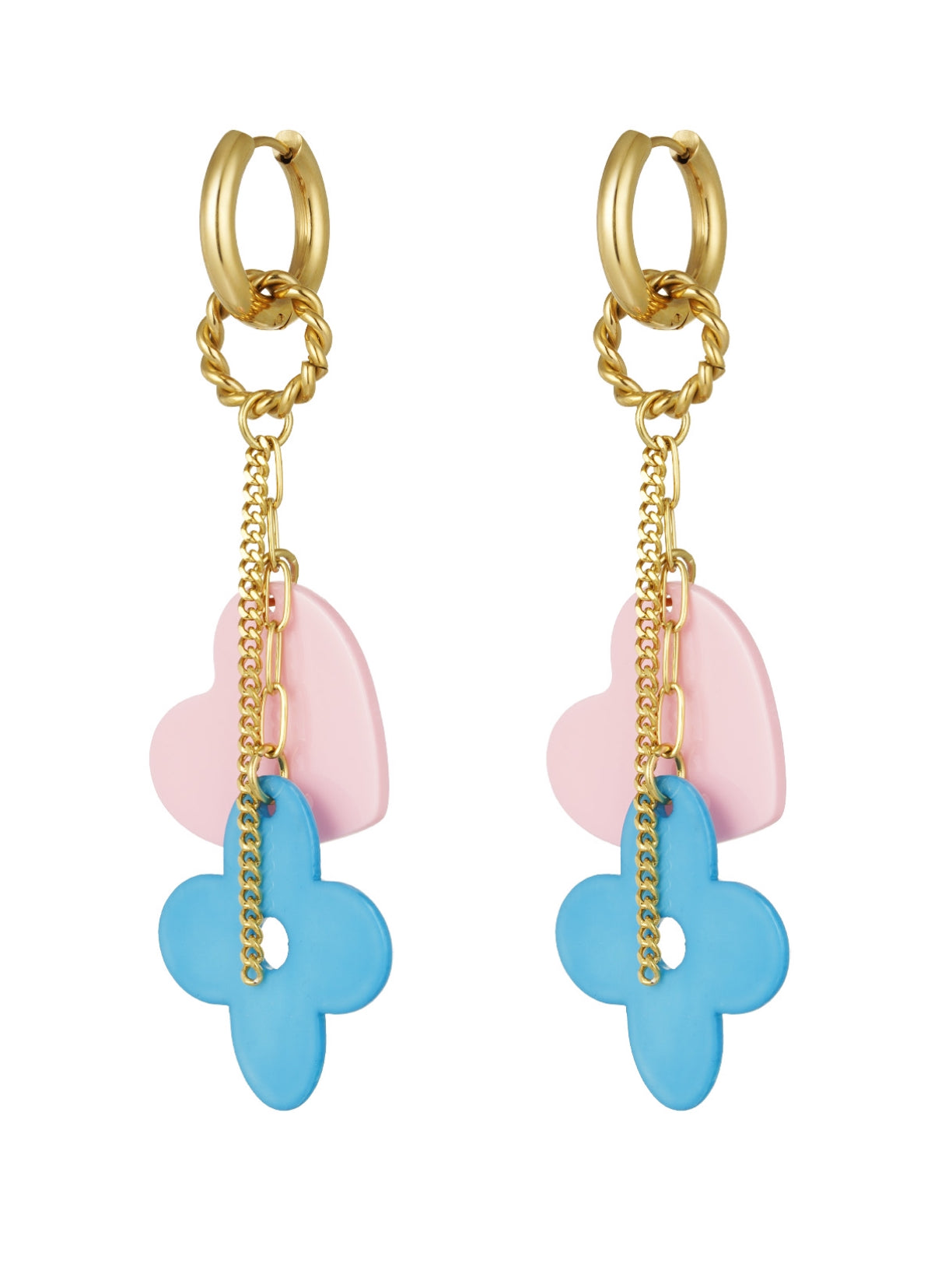 Boucles d'oreilles COEUR TREFLE (disponible en plusieurs couleurs)