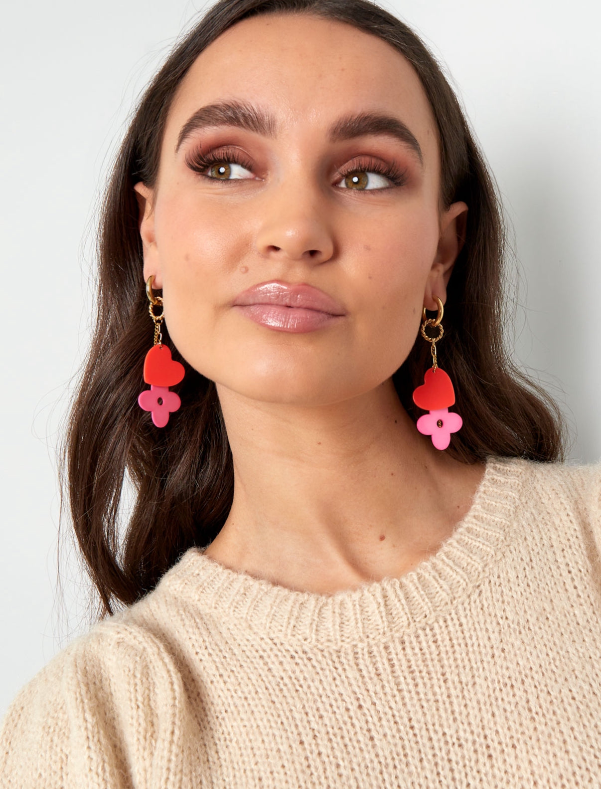 Boucles d'oreilles COEUR TREFLE (disponible en plusieurs couleurs)