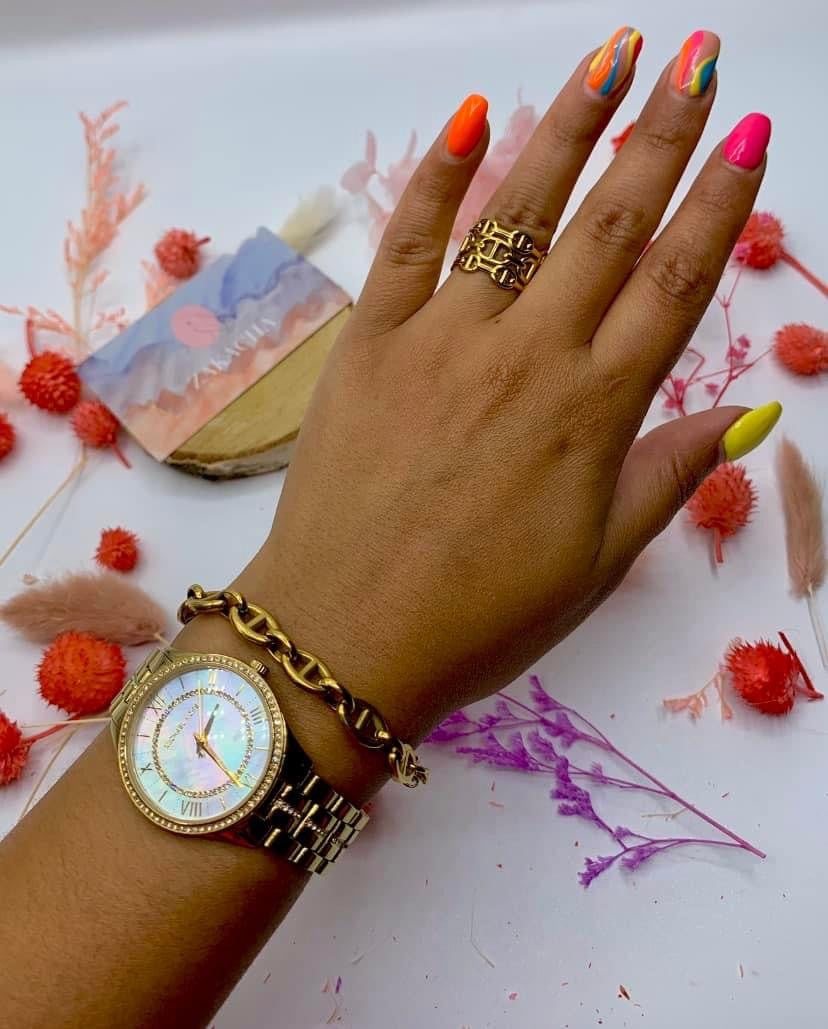 Parure HERCULE by ZAKACHA doré/argenté collier, bracelet ou bague