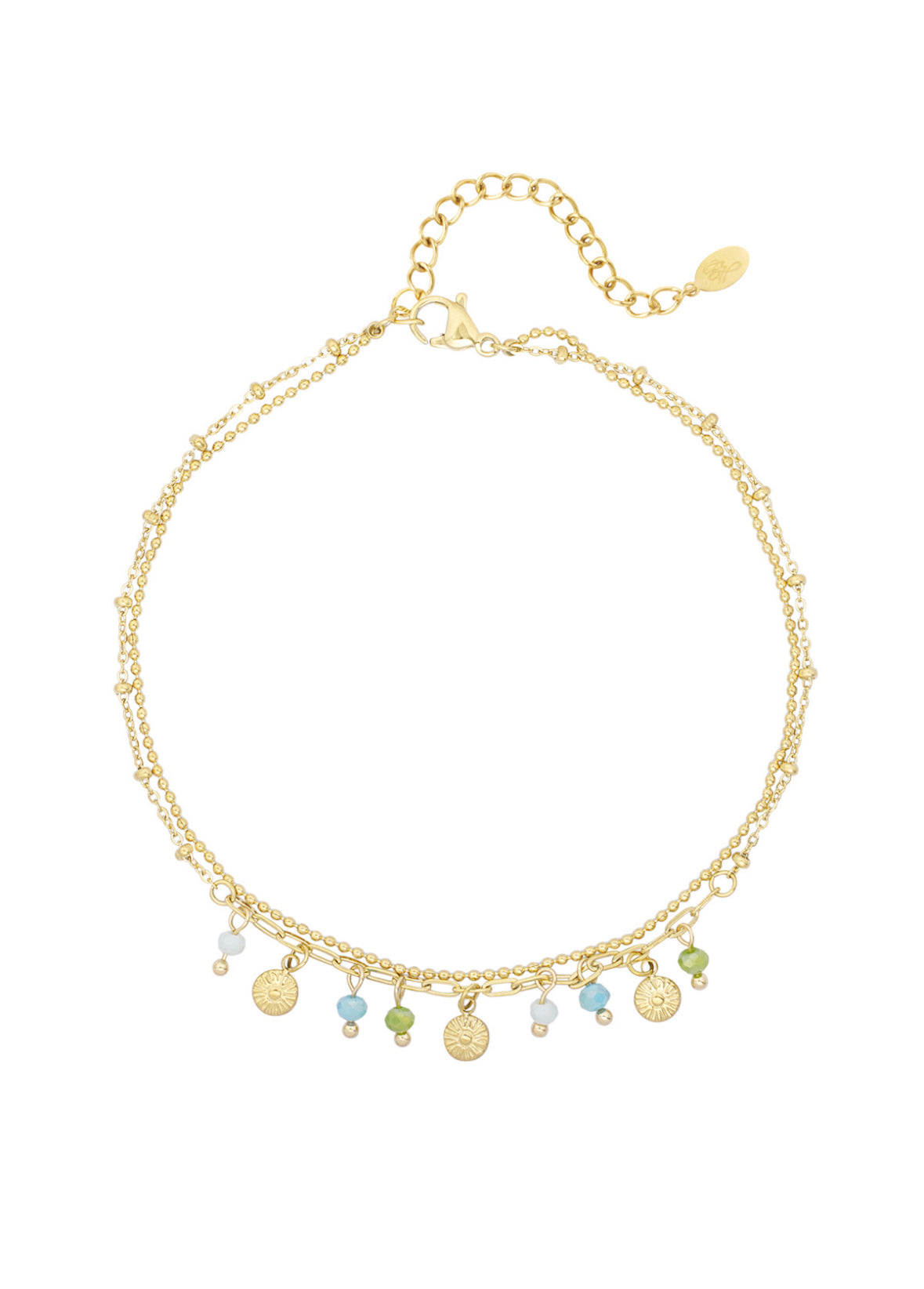 Chaine de cheville MINA (disponible en rose et en vert)