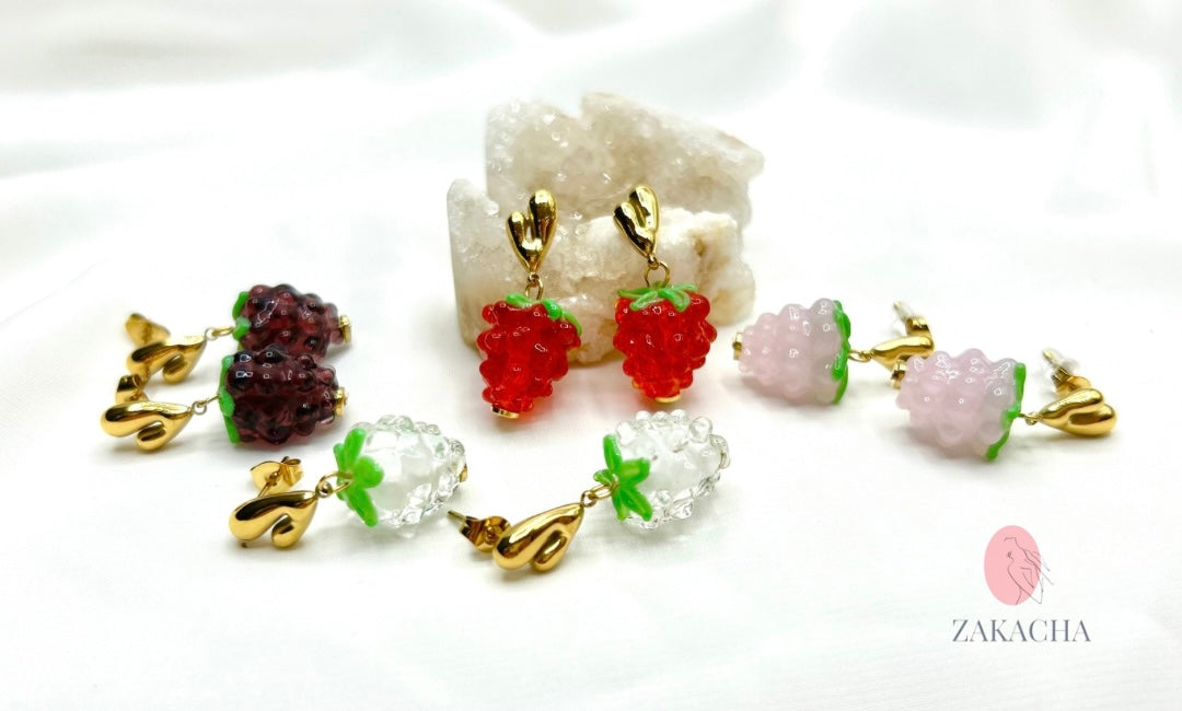 Boucles d'oreilles GRAPE (disponible en plusieurs couleurs)