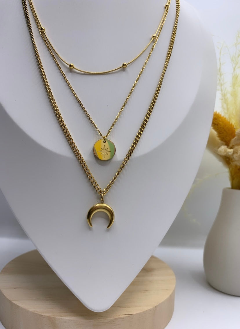 Collier triple LUNA