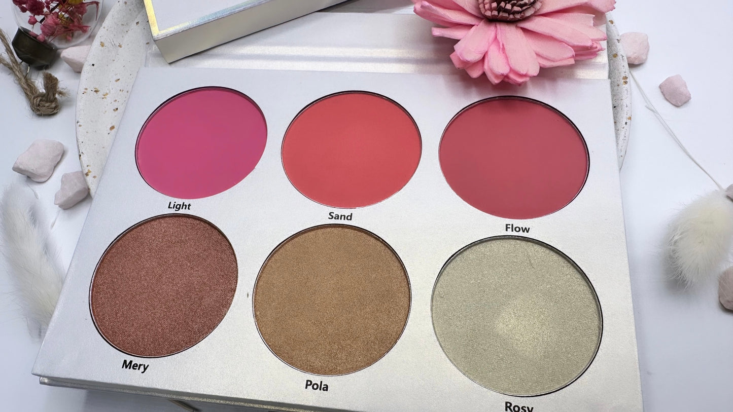 Palette fards à joues et highlighter