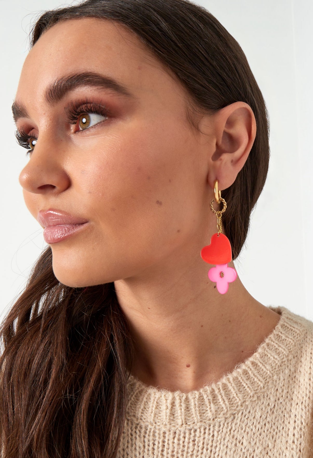 Boucles d'oreilles COEUR TREFLE (disponible en plusieurs couleurs)