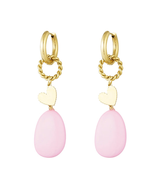 Boucles d'oreilles SEA (disponible en rose et en bleu ciel)