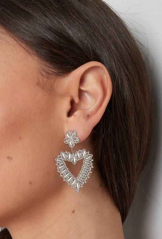Boucles d'oreilles COEUR (disponible en doré et en argenté)