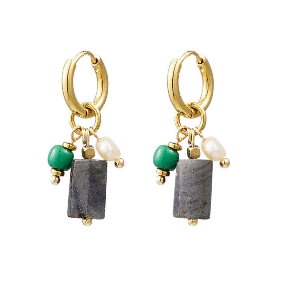 Boucles d'oreilles LABRADORITE