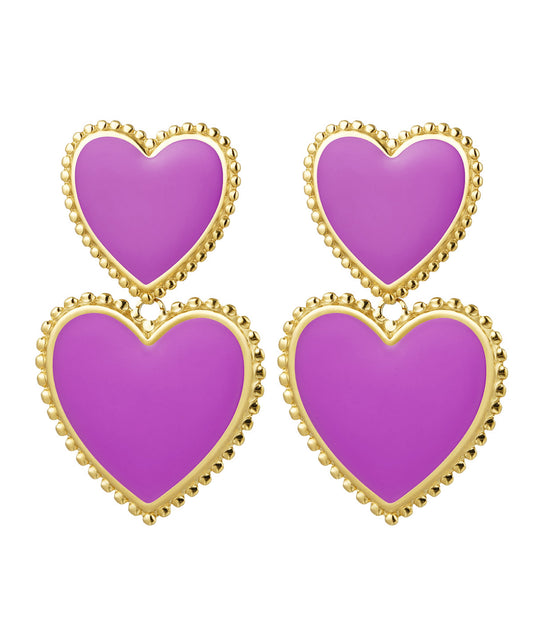 Boucles d'oreilles COEUR (disponible en plusieurs couleurs)