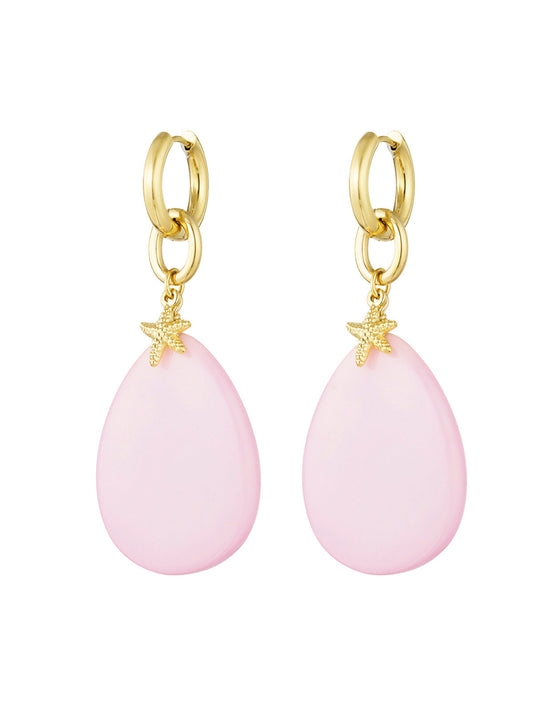 Boucles d'oreilles SIÉNA (disponible en rose ou bleu cile)