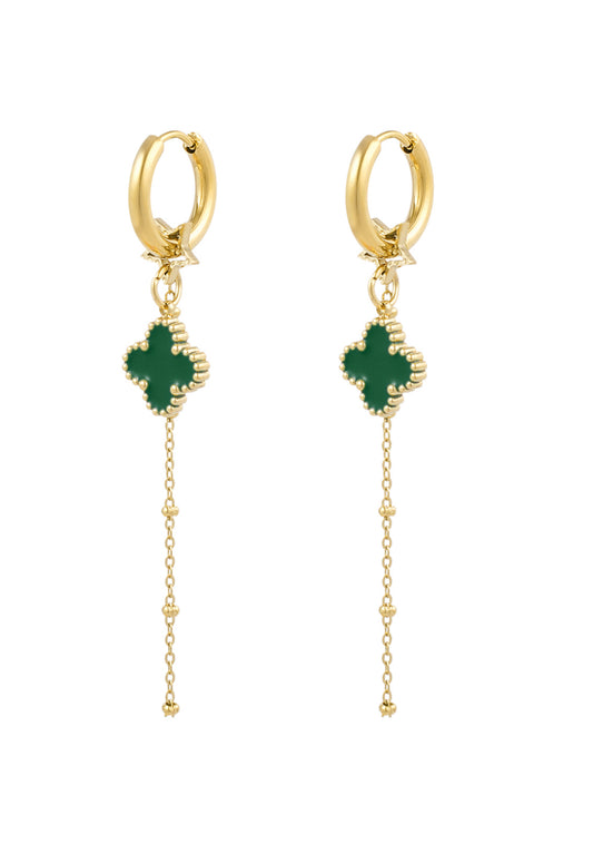 Boucles d'oreilles TIFANNY (disponible en rose et en vert)