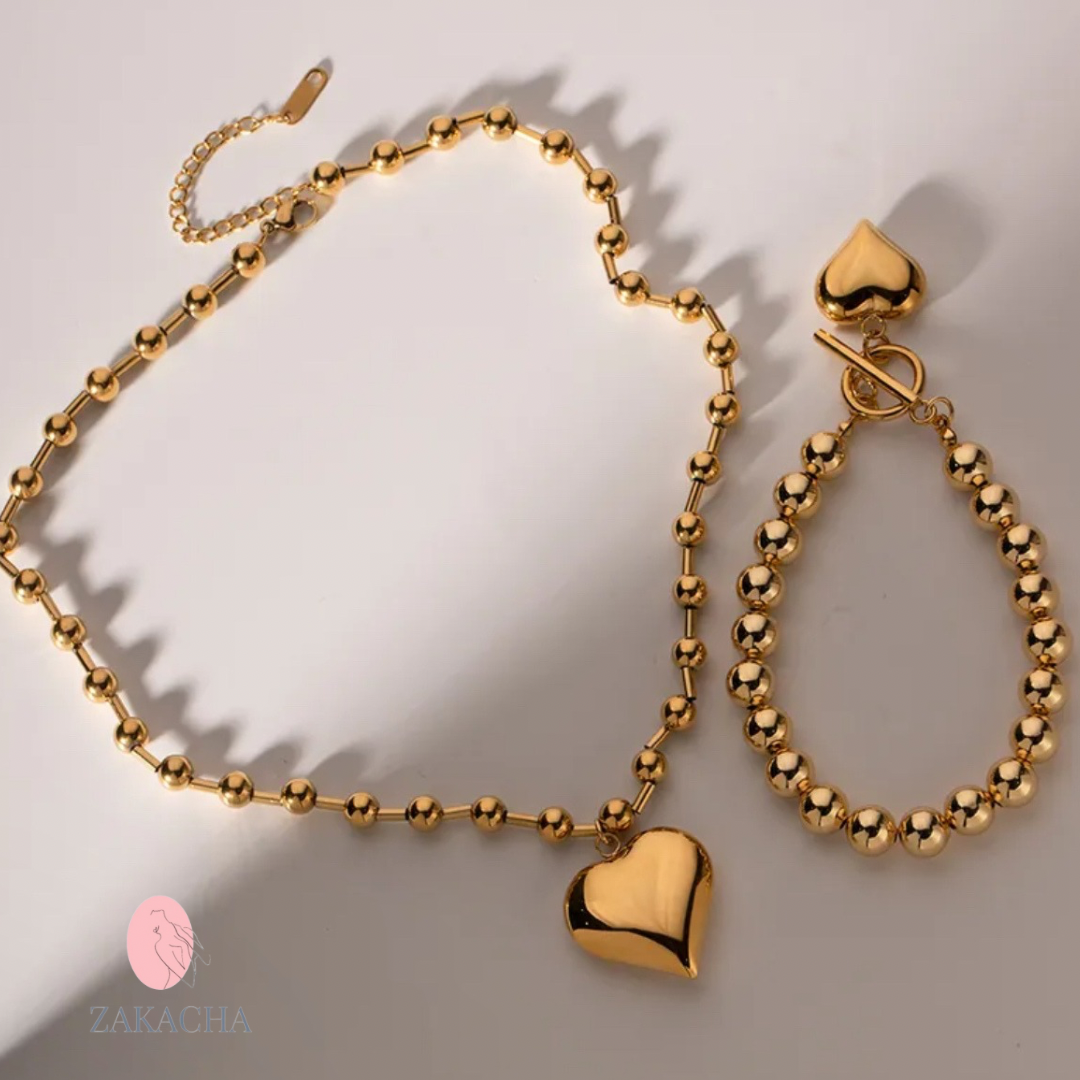 Parure HEART collier et/ou bracelet