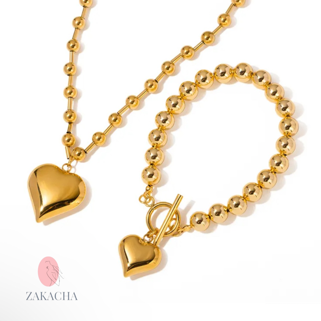 Parure HEART collier et/ou bracelet