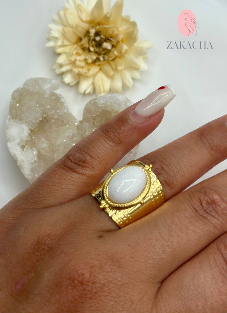 Bague JADE BLANC