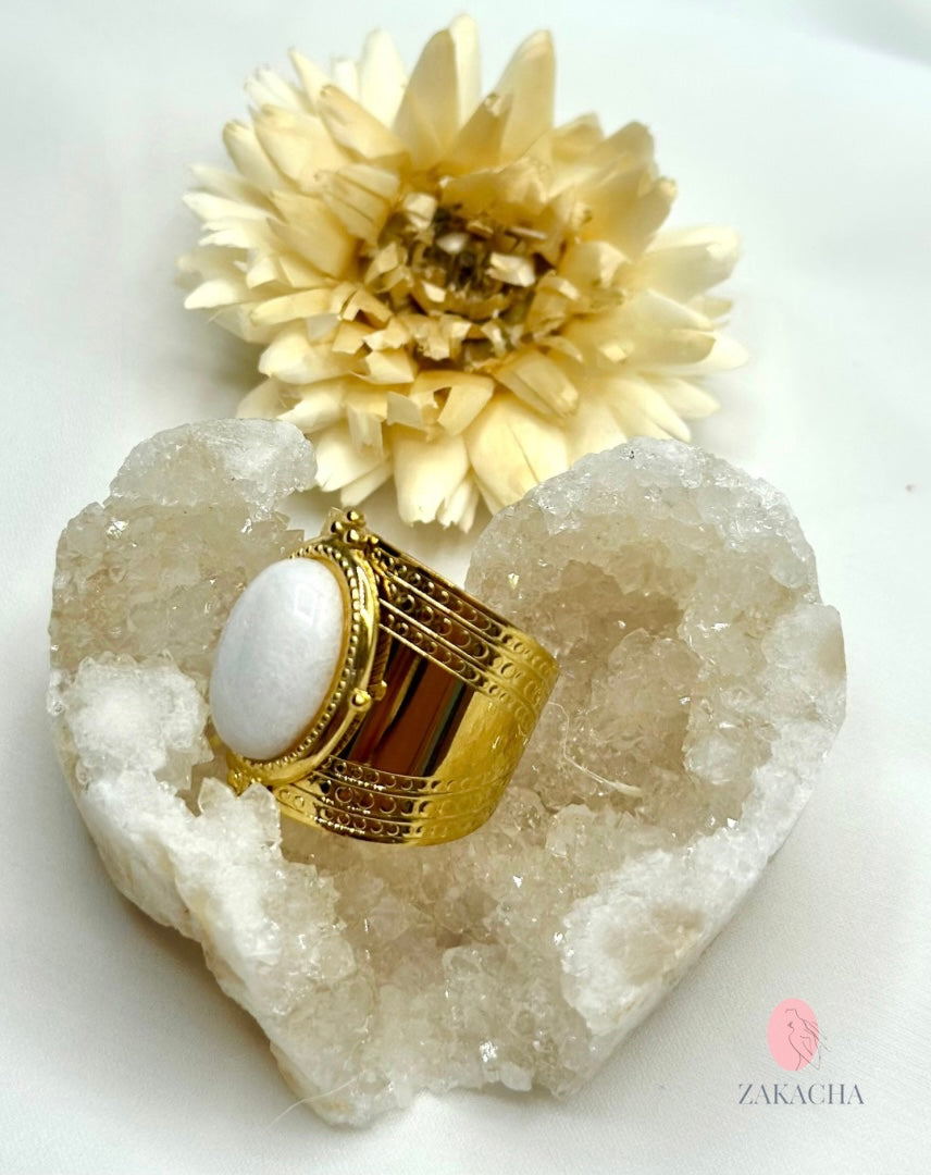 Bague JADE BLANC