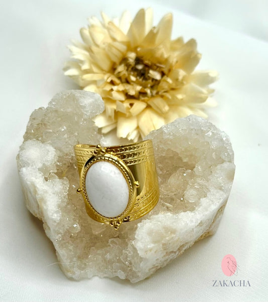 Bague JADE BLANC