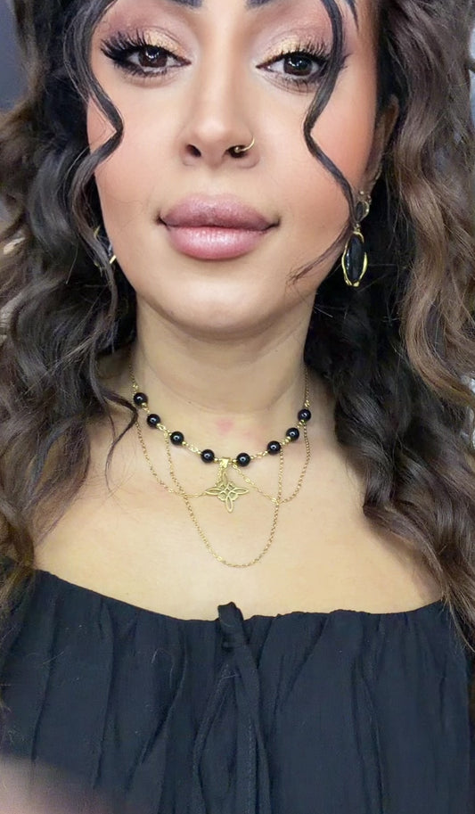 collier SABRINA pierre onyx