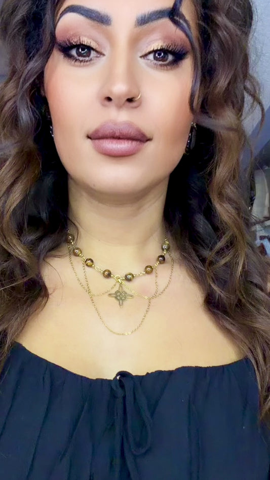 Collier SABRINA Oeil de tigre